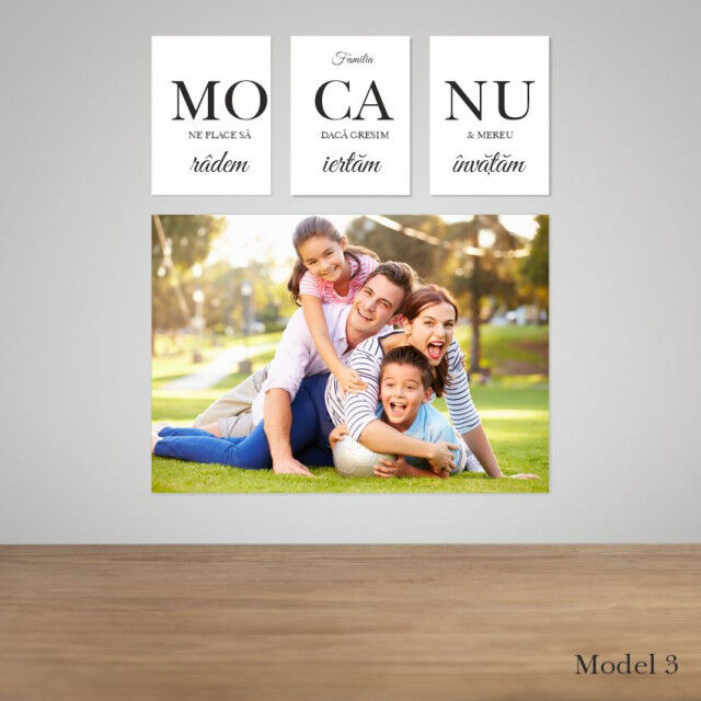 Set tablou familie - 4 tablouri canvas