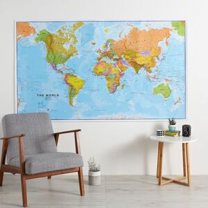 Maps International (197 cm x 116.5 cm, Paper Single Side Lamination) Political World Map Poster