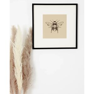 Joy Bee Framed Wall Art Gold Gold Unisex