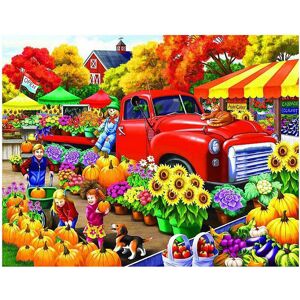 FIYO Diamond Painting Happy Farm Cross Stitch City Full Round Drill Diamond Embroidery Magic Painting