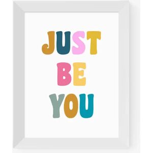 EAST END PRINTS apricot+birch 'Just Be You' Framed Print - White Frame - Unisex - Size: 86 x 66cm