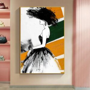DOULAIMAI Big Size Wall Art Abstract Character Art Painting Aesthetic Living Room Mural Canvas Poster Print Living Room Home Decor 60x90cm Frameless