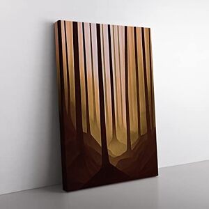 Big Box Art Abstract Autumnal Forest No.1 Canvas Wall Art Print Ready to Hang, Framed Picture for Living Room Bedroom Home Office Décor, 60x40 cm (24x16 Inch)