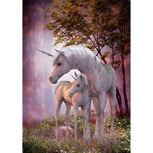 Stukk Magical Unicorn Forest Mural Fantasy Poster - A4 (210 x 297mm),white