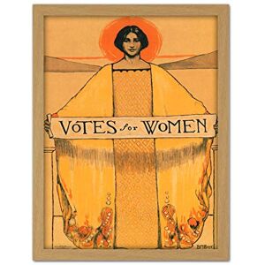 Wee Blue Coo Votes For Women Suffrage Artwork Framed Wall Art Print 18X24 Inch