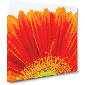 Big Box Art An Orange Gerbera Painting Modern Canvas Wall Art Print Ready to Hang, Framed Picture for Living Room Bedroom Home Office Décor, 20x20 Inch (50x50 cm)