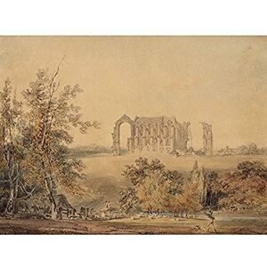 Artery8 Turner Malmesbury Abbey From The South 1794 Painting Art Print Canvas Premium Wall Decor Poster Mural