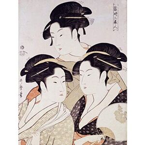 Fine Art Prints Kitagawa Utamaro Three Beauties Of The Present Day Extra Large Art Print Wall Mural Poster Premium XL