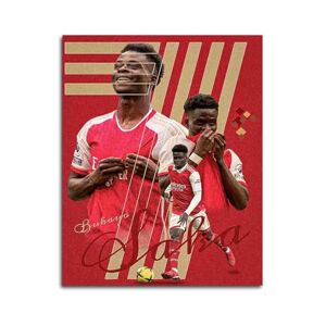 ZEEMOM Bukayo Saka Poster Sports Canvas Wall Art Large Size Print Collection Mural Gift Football Poster Home Wall Decoration Painting (canvas roll 16x20 Inch)