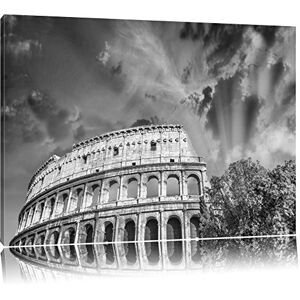 Pixxprint classical Colosseum in Rome canvas, XXL huge Pictures completely framed with stretcher, Art print on wall picture with frame, cheaper than oil paintings and picture, no poster or poster size: 60x40 cm