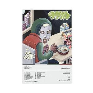 Generic MF Doom Poster Mm..food Album Cover Poster 2 Canvas Poster Bedroom Decor Sports Landscape Office Room Decor Gift12x18inch(30x45cm)