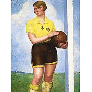 Fine Art Prints Zarraga Blonde Footballer Female Sport Painting Art Print Canvas Premium Wall Decor Poster Mural