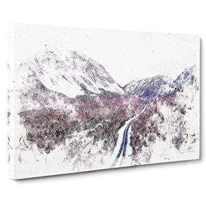 Big Box Art The White Mountains Of New Hampshire Watercolour Modern Canvas Wall Art Print Ready to Hang, Framed Picture for Living Room Bedroom Home Office Décor, 20x14 Inch (50x35 cm)