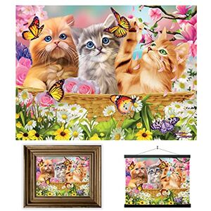 3D LiveLife Lenticular Wall Art Prints - Kitten Fun Time from Deluxebase. Unframed 3D Cat Poster. A perfect wall filler. Original artwork licensed from renowned artist, Michael Searle