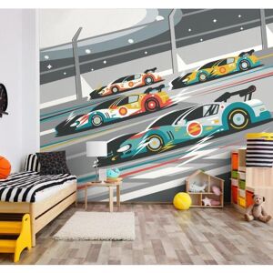 Origin Murals Sports Cars Navy Blue Matt Smooth Paste the Wall Mural 350cm wide x 280cm high