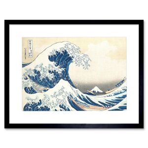 Artery8 The Great Wave off Kanagawa Japan Mount Fuji Sea Storm Hokusai Ukiyo-e Print Framed Wall Art Print Picture 12X16 inch