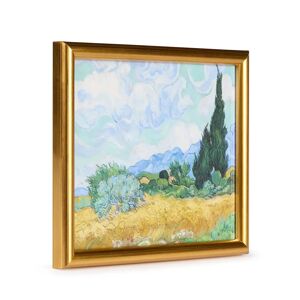 National Gallery A Wheatfield, with Cypresses Small Framed Print