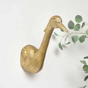 Antique Gold Metal Heron Head - 37cm Material: Metal