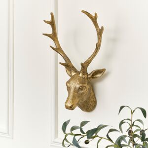 Antique Gold Metal Stag Head Material: Metal