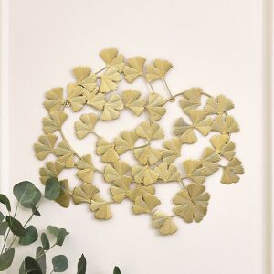 Gold Lotus Leaf Wall Art - 52cm x 42cm Material: Metal