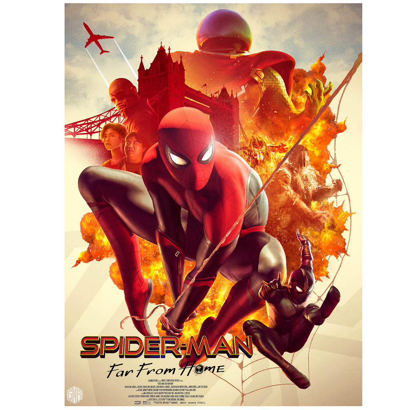 Zavvi Gallery Marvel Spider-Man: Far From Home Lithograph Print by Carlos Dattoli
