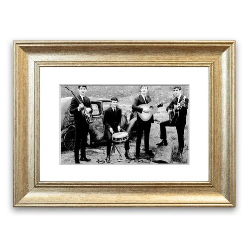 East Urban Home 'Beatles Band' Framed Photograph East Urban Home Size: 50 cm H x 70 cm W, Frame Options: Silver  - Size: 50 cm H x 70 cm W