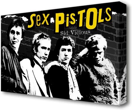 East Urban Home 'Sex Pistols' Photographic Print on Canvas East Urban Home Size: 66 cm H x 101.6 cm W  - Size: 81.3 cm H x 121.9 cm W