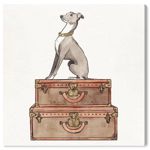 East Urban Home 'Luxury Greyhound' Painting on Wrapped Canvas East Urban Home Size: 50.8 cm H x 50.8 cm W x 3.8 cm D  - Size: Small