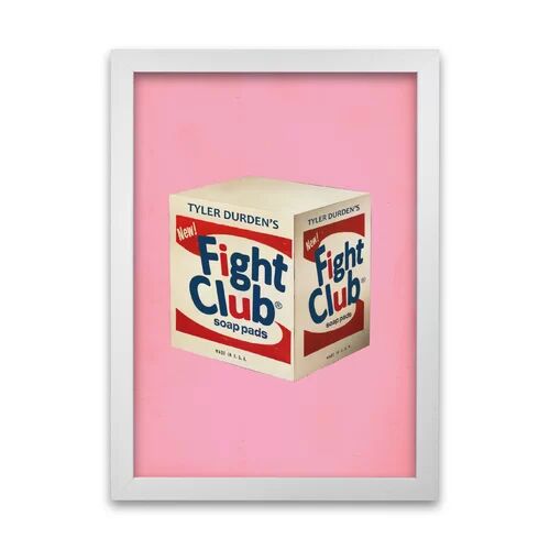 George Oliver 'Fight Club' Advertisement Print George Oliver Frame Options: White Grain, Size: 84.1 cm H x 59.4 cm W x 5 cm D  - Size: 60 x 60cm