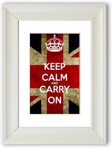 East Urban Home 'Keep Calm and Carry on Flag Cornwall Framed By' Framed Typographic Print East Urban Home Size: 126 cm H x 93 cm W, Frame Options: Matte White  - Size: 70 cm H x 93 cm W