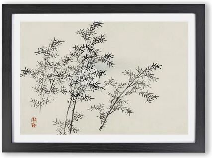 East Urban Home 'Bamboo Cane' by Kono Bairei - Picture Frame Painting Print on Paper East Urban Home Size: 62cm H x 87cm W x 2cm D, Frame Option: Black  - Size: 62cm H x 87cm W x 2cm D