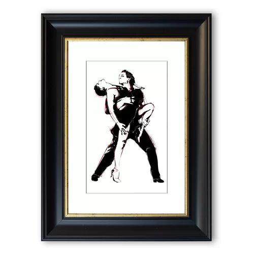 East Urban Home 'Contemporary Movement 21' Framed Graphic Art East Urban Home Size: 126 cm H x 93 cm W, Frame Options: Black  - Size: 126 cm H x 93 cm W