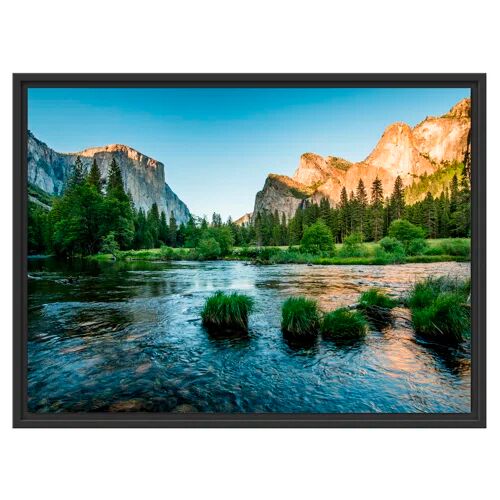 East Urban Home River in the Mountains Framed Graphic Art Print East Urban Home Size: 60cm H x 80cm W  - Size: 30 cm H x 38 cm W