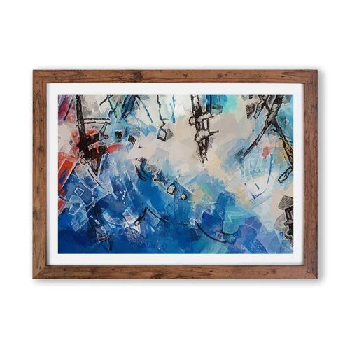 East Urban Home 'Way for a Moment' - Picture Frame Painting Print on Paper East Urban Home Size: 62cm H x 87cm W x 2cm D, Frame Option: Walnut  - Size: 62cm H x 87cm W x 2cm D