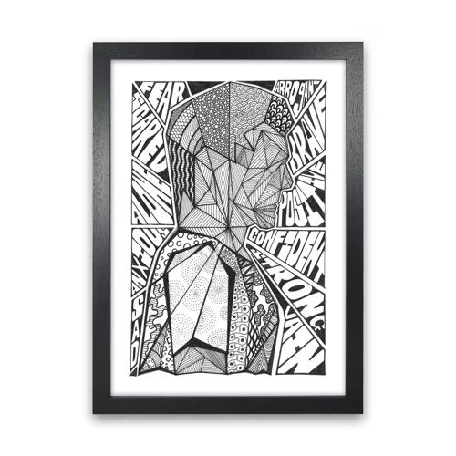 Brayden Studio Man - Graphic Art Print on Paper Brayden Studio Frame Option: Black Framed, Size: 59cm H x 42cm W x 1cm D  - Size: Rectangular 240 x 340cm