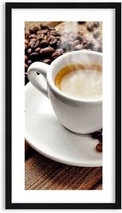 Brayden Studio Coffee on the Bench - Picture Frame Photograph Print on Wood Brayden Studio  - Size: Mini (Under 40cm High)