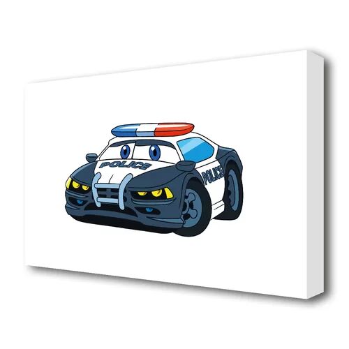 East Urban Home Children's 'Police Car Love' Graphic Art Print on Canvas East Urban Home Size: 81.3 cm H x 121.9 cm W  - Size: 101.6 cm H x 142.2 cm W