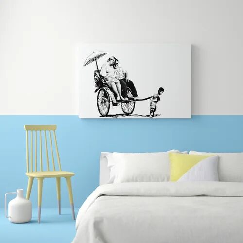 East Urban Home 'Feed the World B n W' Painting Print on Wrapped Canvas East Urban Home Size: 81.3 cm H x 121.9 cm W  - Size: 81.3 cm H x 121.9 cm W