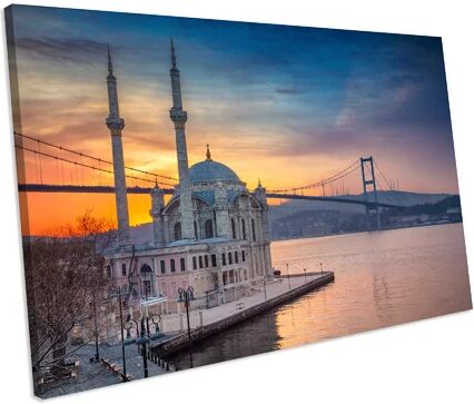 Latitude Run 'Istanbul Bostphorus Bridge City Sunset' Photograph on Canvas Latitude Run Size: 42 cm H x 62 cm W  - Size: 168 W x 183 D cm