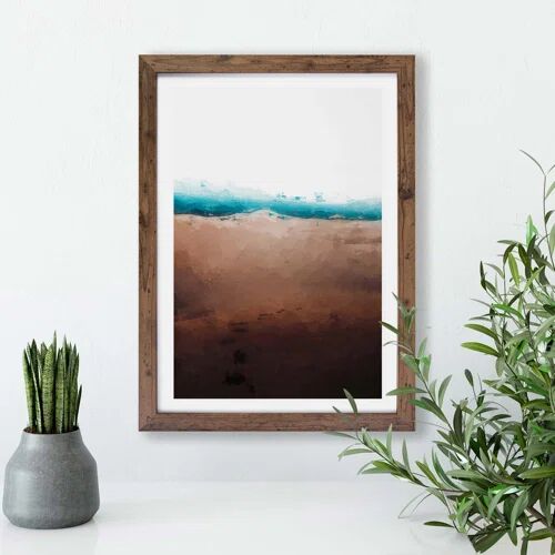 East Urban Home Sand Dune in New Mexico  - Picture Frame Graphic Art Print on Paper East Urban Home Size: 62cm H x 87cm W x 2cm D, Frame Option: Walnut  - Size: 62cm H x 87cm W x 2cm D