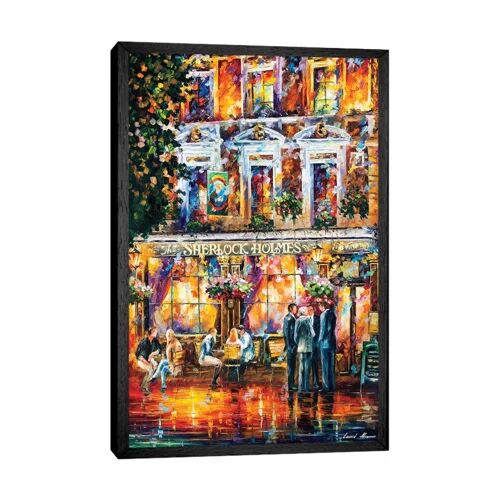 17 Stories Sherlock Holmes by Leonid Afremov - Painting Print on Canvas 17 Stories Size: 152.4cm H x 101.6cm W x 3.81cm D, Format: Black Framed Canvas  - Size: 66.04cm H x 45.72cm W x 3.81cm D