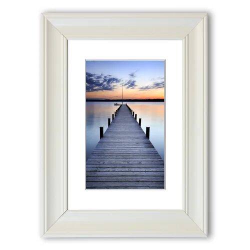 East Urban Home 'At the End of the Pier' Framed Photograph East Urban Home Size: 70 cm H x 50 cm W, Frame Options: White  - Size: 70 cm H x 50 cm W