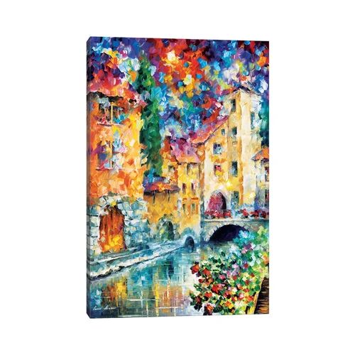 17 Stories The Window To the Past by Leonid Afremov - Painting Print on Canvas 17 Stories Size: 101.6cm H x 66.04cm W x 3.81cm D, Format: Wrapped Canvas  - Size: 93.98cm H x 93.98cm W x 3.81cm D