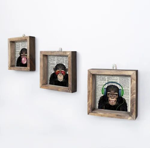 Bloomsbury Market 3 Piece Picture Frame Typography Print Set on Wood Bloomsbury Market  - Size: