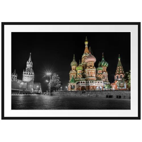East Urban Home Saint Basil's Cathedral in Moscow Framed Photographic Art Print East Urban Home Size: 70cm H x 100cm W  - Size: 60cm H x 80cm W