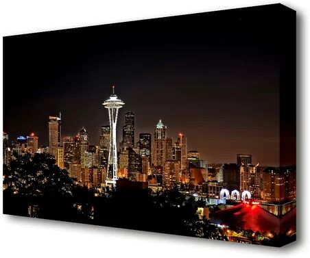 East Urban Home 'Spectacular Seattle' Photograph on Wrapped Canvas East Urban Home Size: 81.3 cm H x 121.9 cm W  - Size: 101.6 cm H x 142.2 cm W