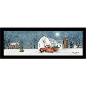 Trendy Decor 4U Winter on The Farm by Billy Jacobs, Ready to hang Framed Print, Black Frame, 39