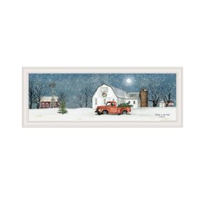 Trendy Decor 4U Winter on The Farm by Billy Jacobs, Ready to hang Framed Print, White Frame, 39
