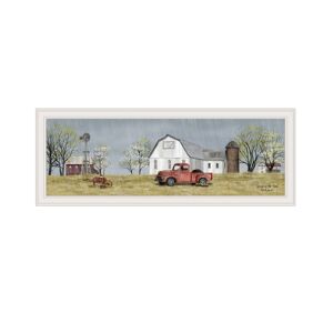 Trendy Decor 4U Spring On The Farm by Billy Jacobs, Ready to hang Framed Print, White Frame, 39