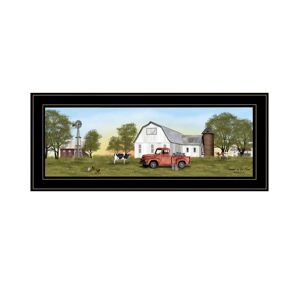 Trendy Decor 4U Summer on the Farm by Billy Jacobs, Ready to hang Framed Print, Black Frame, 39